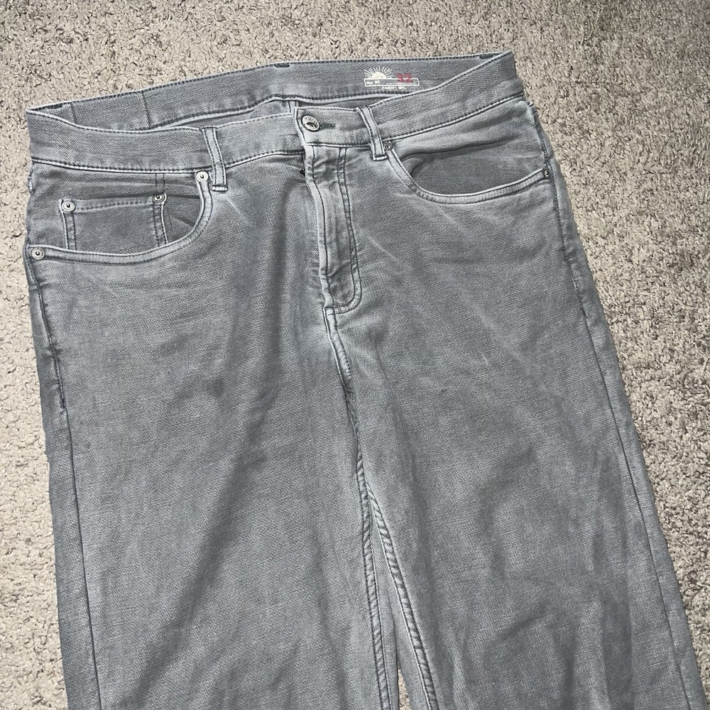 Faherty Mens 32x32 Gray Washed Stretch Terry 5 Pocket Chino Pants